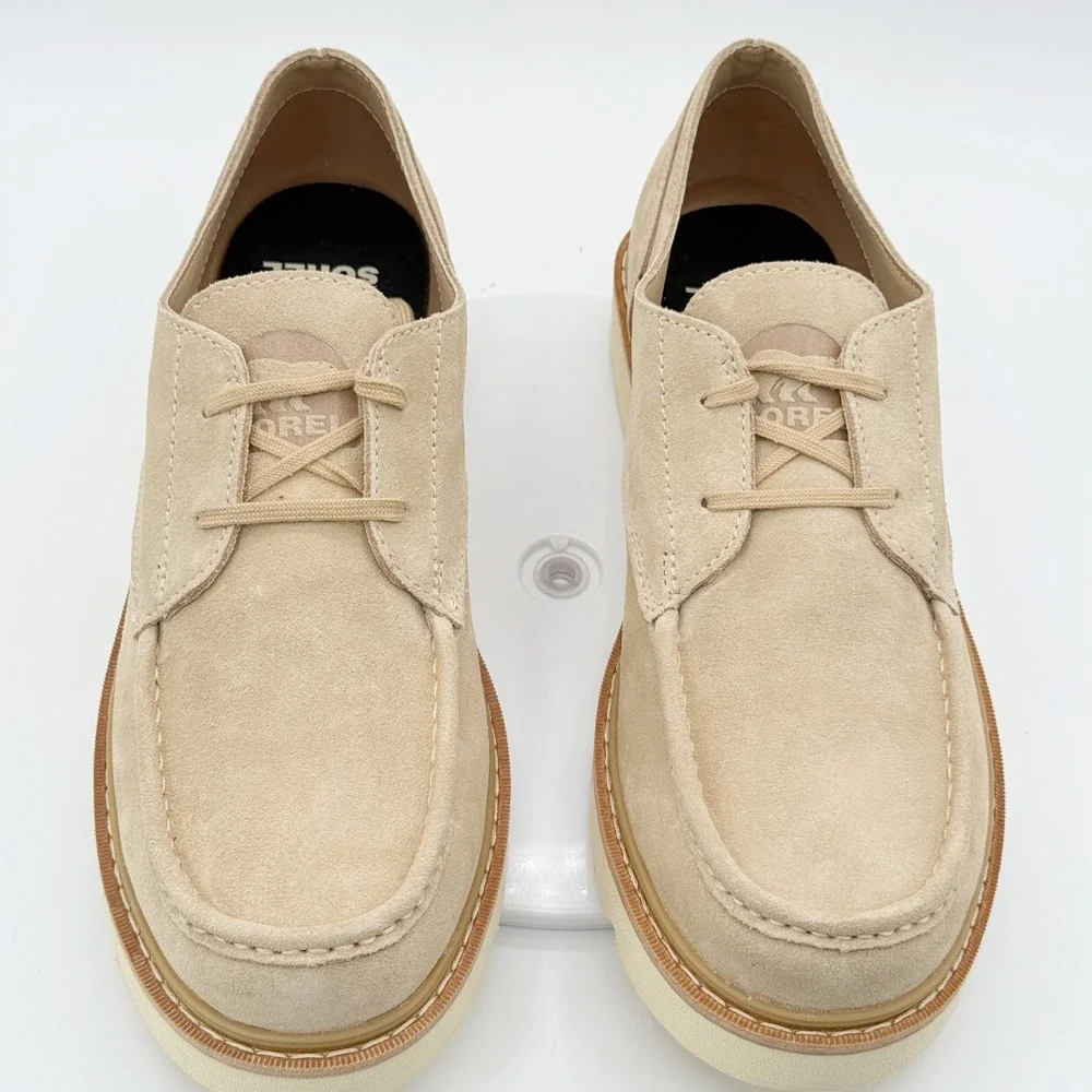 Sorel Slabtown 62 Stoic Shoes Size 9.5 Mens Canoe / Ceramic Suede Moc Toe NEW